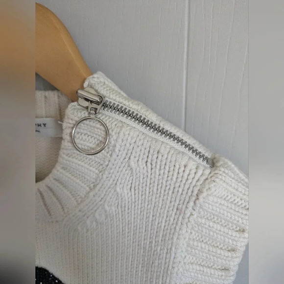 Philosophy di Lorenzo Serafini Striped Sleeveless Sweater Vest in Cream Black - Picture 4 of 10